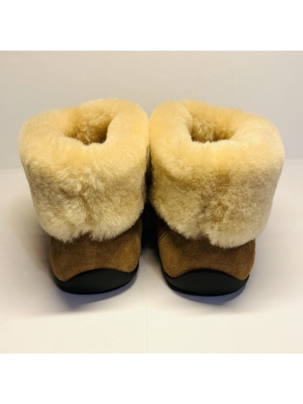 ABEO B.I.O. System Women's Whitby Tan Sheepskin Ankle Booties Sz 9 Slip-On - Picture 5 of 14